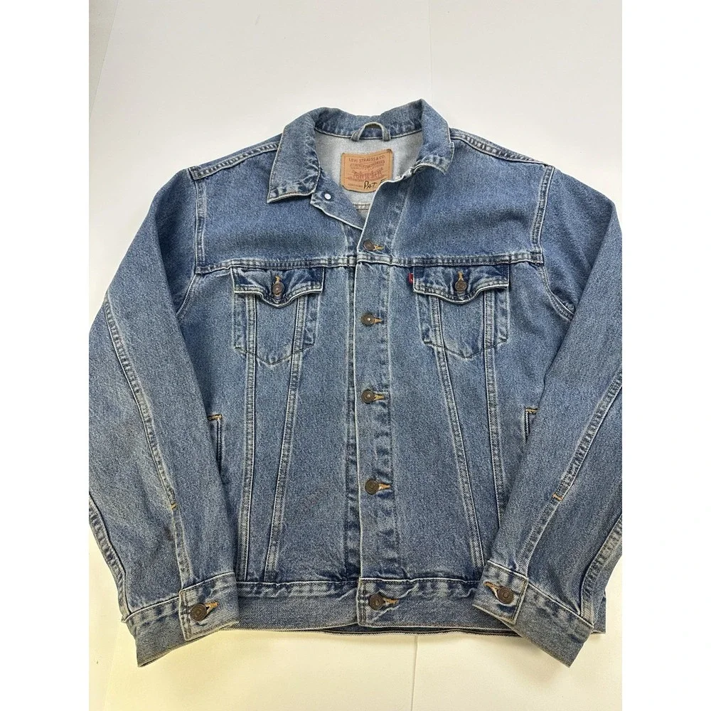 Vintage Levis 70507-0389 Made in USA Denim Jean Trucker Jacket - Men's Large